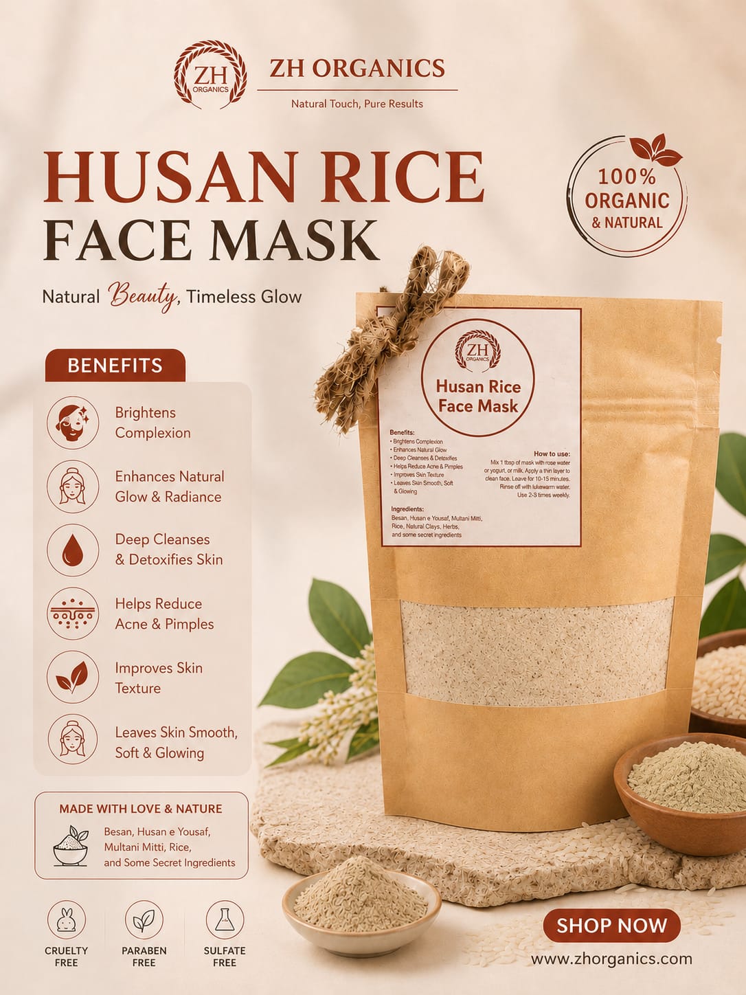 HUSAN RICE FACE MASK